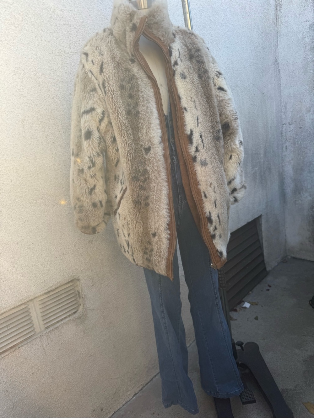 Double side real leather and fur zipper turn zipper